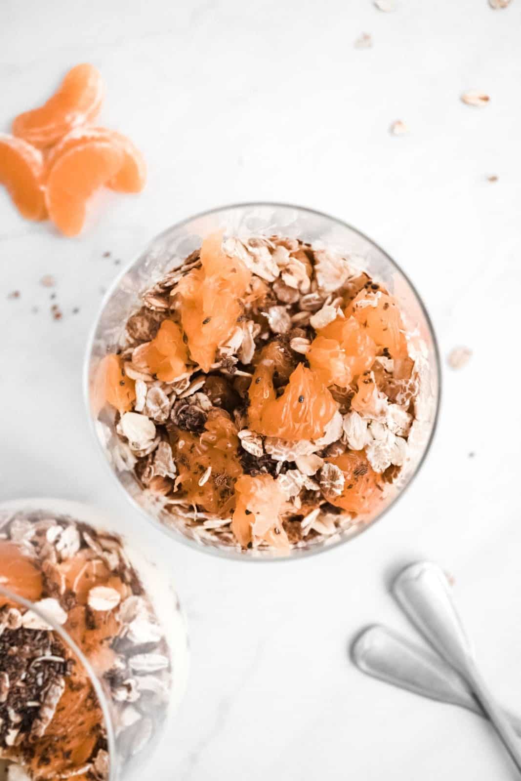 Tangerine Yoghurt & Fruit Parfait (Vegan)