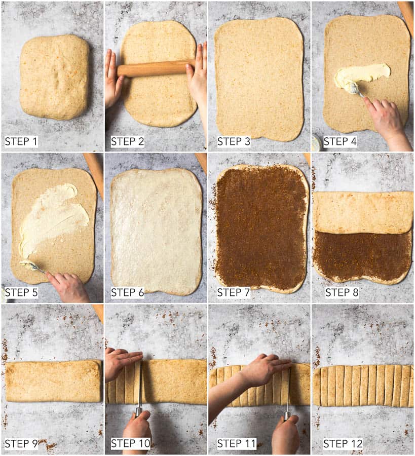 12 steps needed to create the perfect cardamom bread bun. 