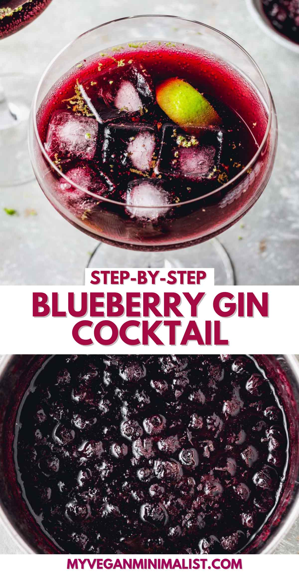 Blueberry Gin Cocktail My Vegan Minimalist
