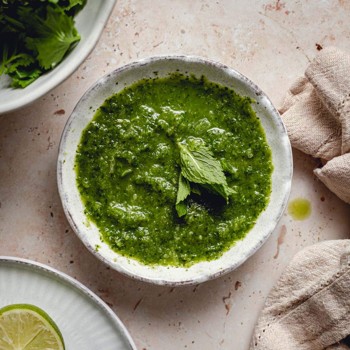 Green Mint & Mango Chutney (Raw, Healthy & Easy Relish)