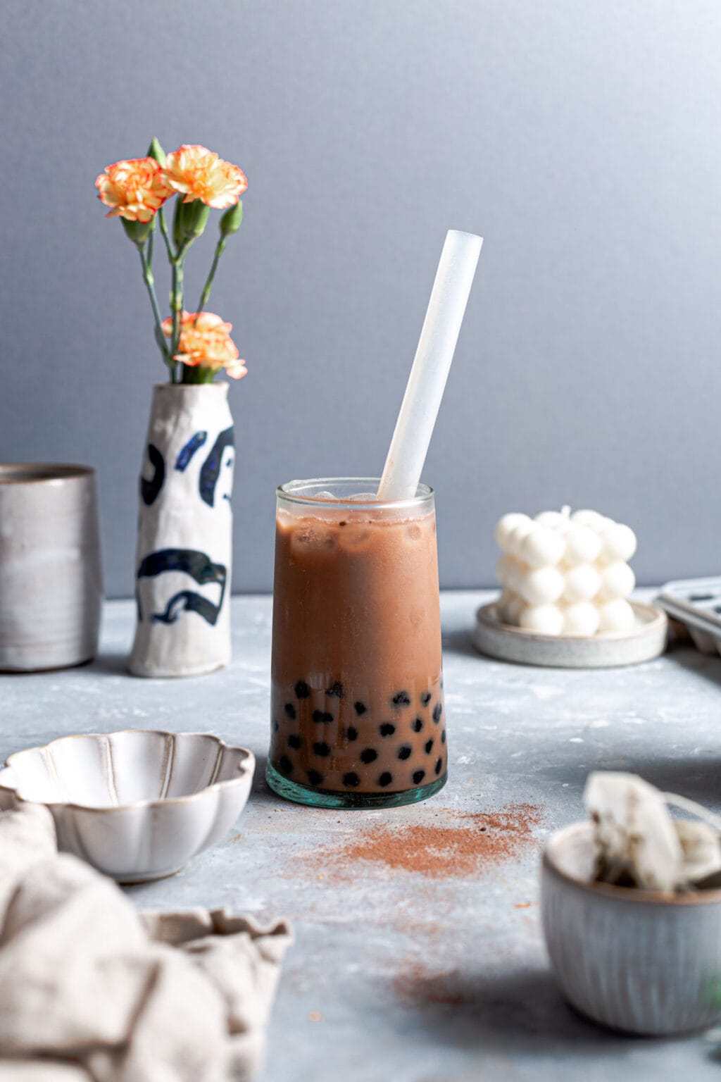 Chocolate Bubble Milk Tea (Boba) My Vegan Minimalist