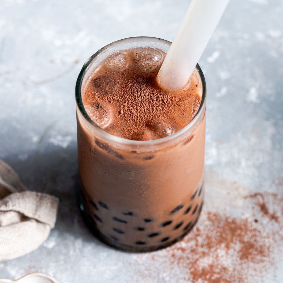 Chocolate Bubble Milk Tea (Boba) - My Vegan Minimalist