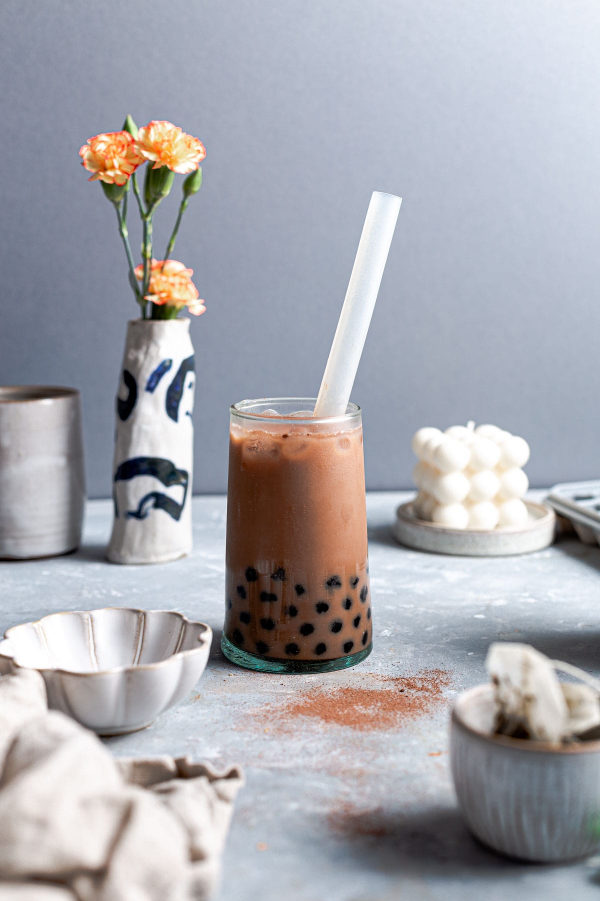 Chocolate Bubble Milk Tea (Boba) - Plant Based Jess