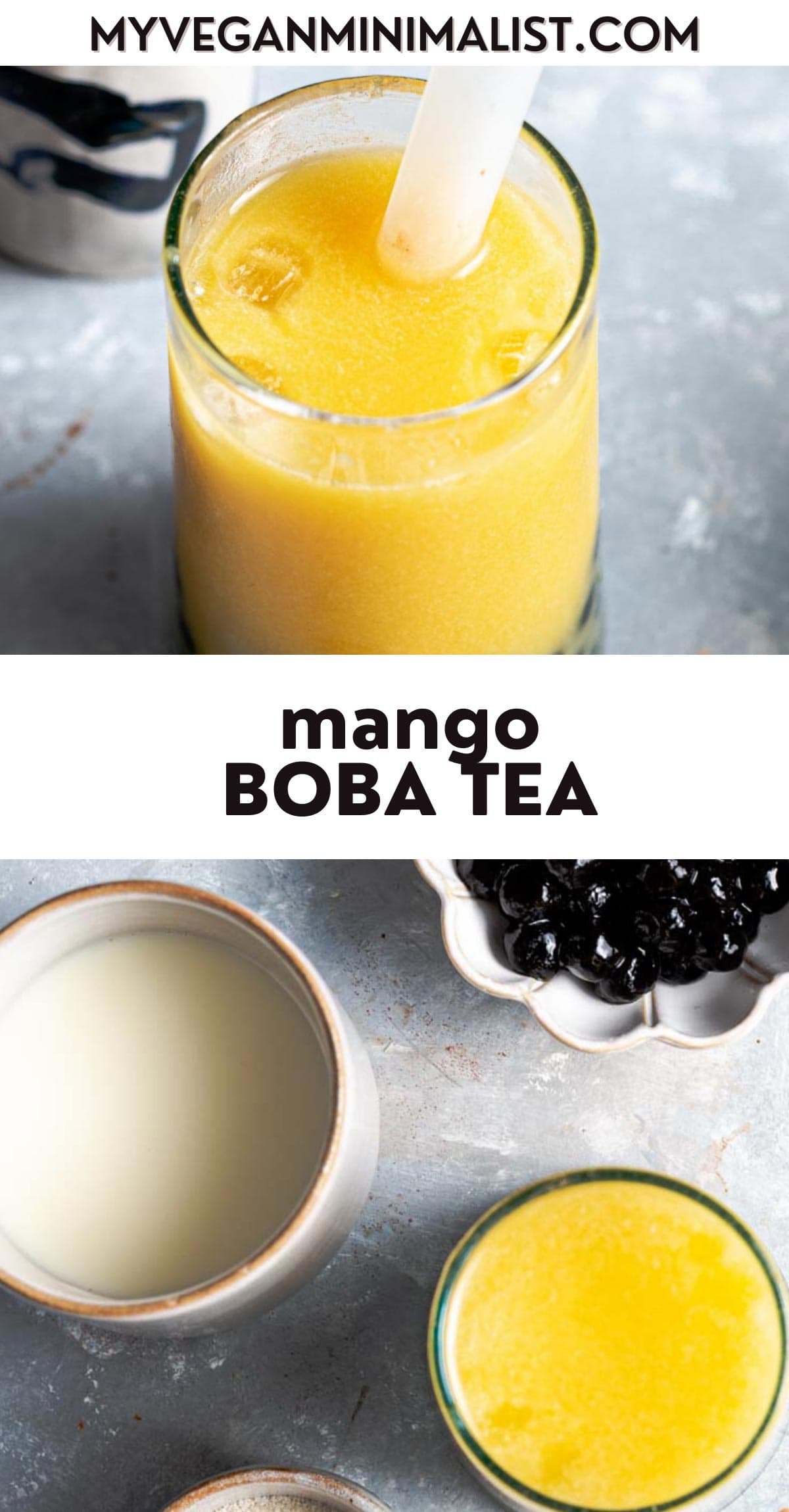 Mango Bubble Milk Tea My Vegan Minimalist