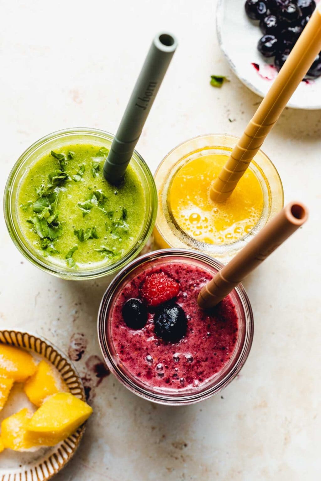 3 Thermomix Smoothies Banana, Mango & Berry My Vegan Minimalist