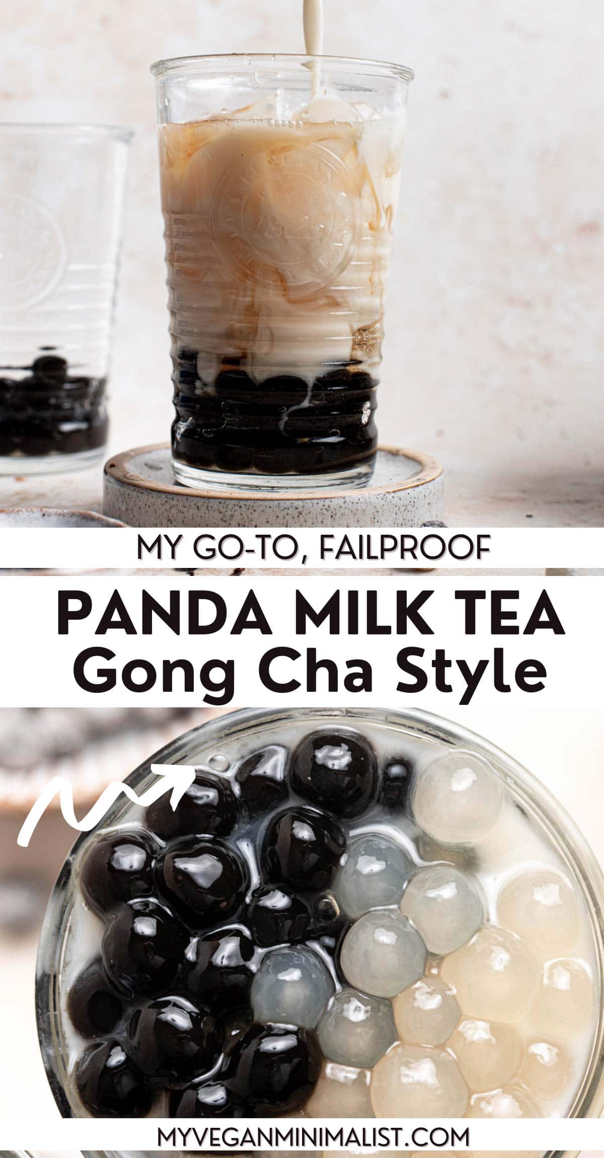Panda Milk Tea Gong Cha Boba Copycat My Vegan Minimalist