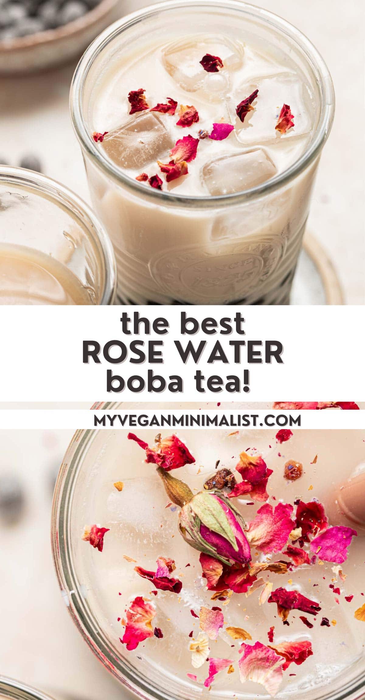 Rose Bubble Milk Tea Boba My Vegan Minimalist