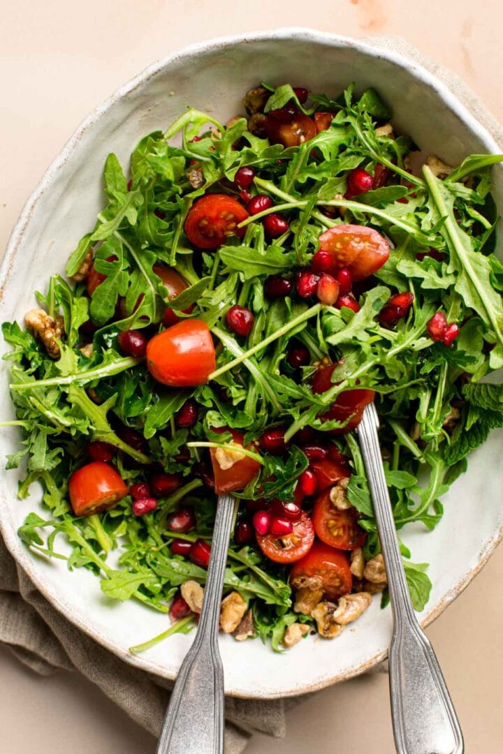 Rocca Salad w Easy Dressing My Vegan Minimalist