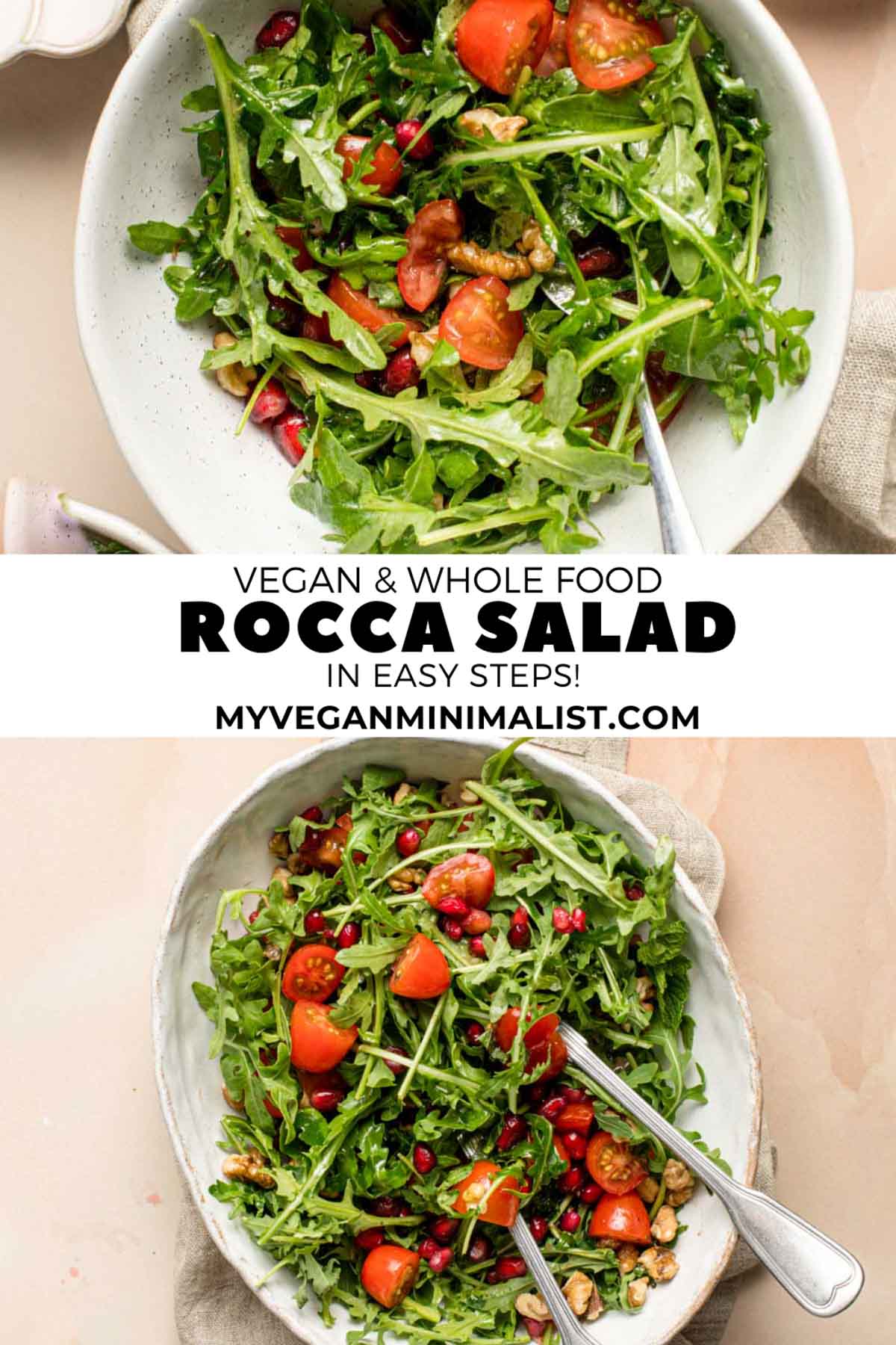 Rocca Salad w Easy Dressing My Vegan Minimalist