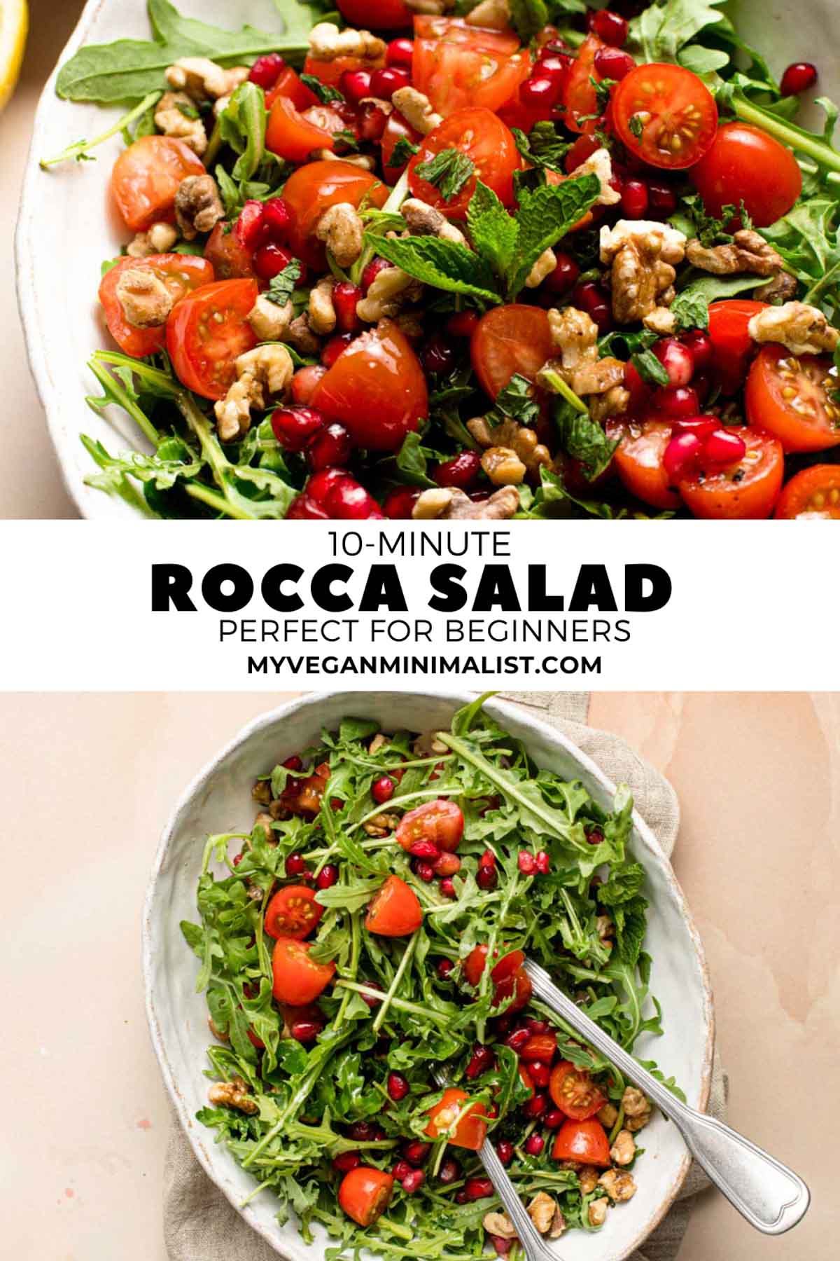Rocca Salad w Easy Dressing My Vegan Minimalist