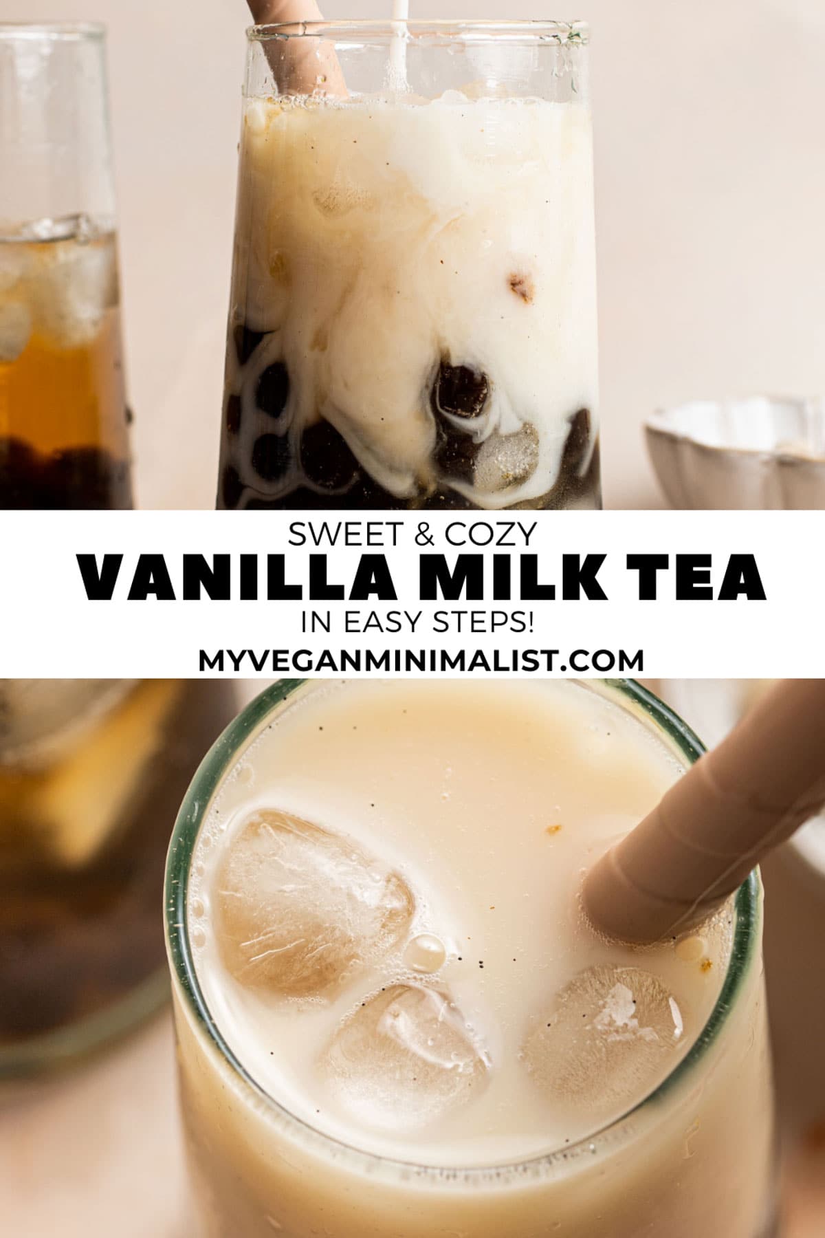 Vanilla Boba Milk Tea Iced or Hot My Vegan Minimalist