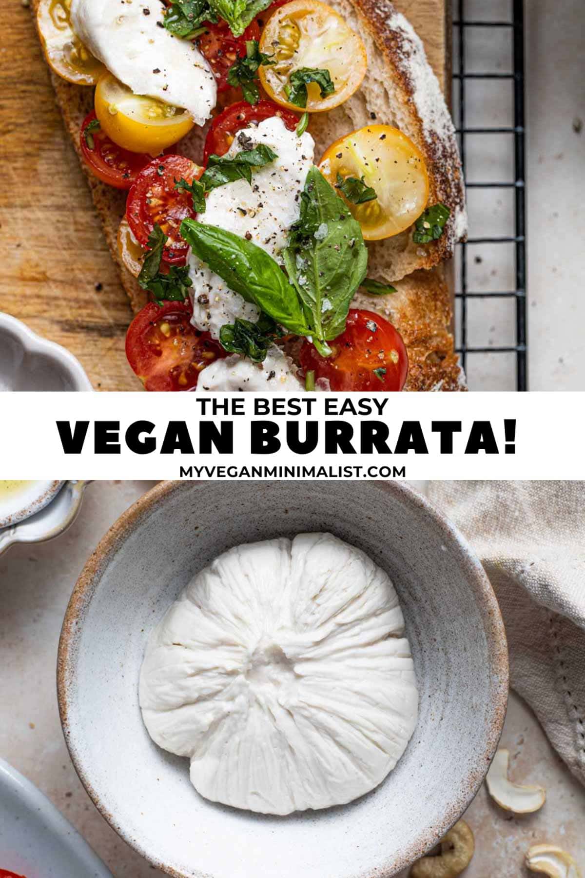 The BEST Vegan Burrata Cheese with Cashews (Dairy-Free) - My Vegan  Minimalist