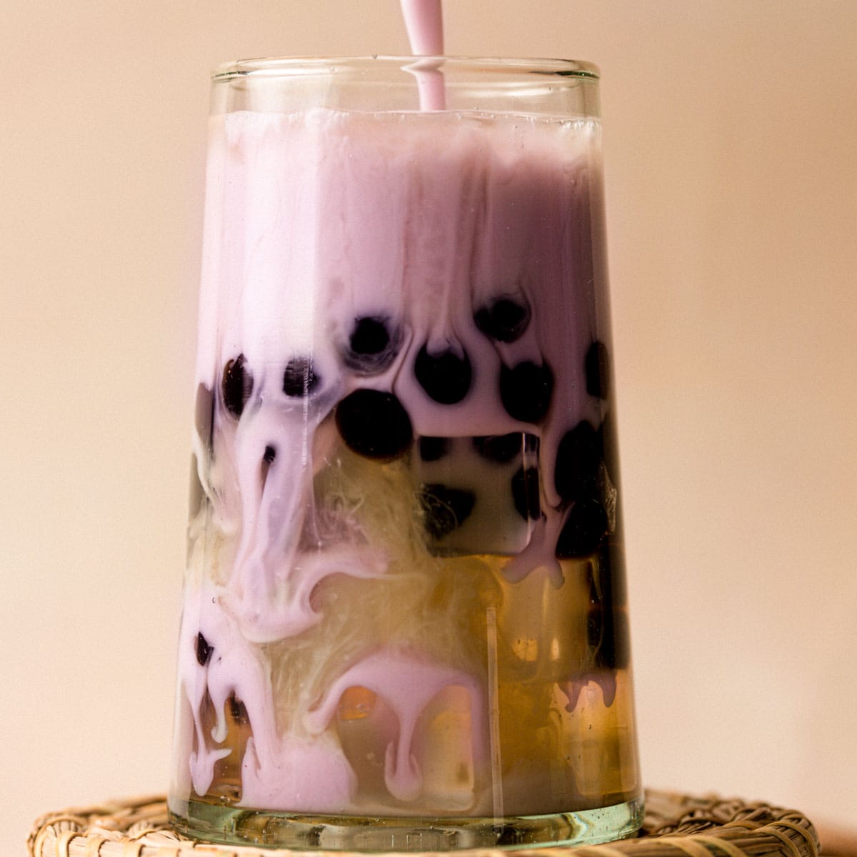 Taro Bubble Milk Tea - Boba - My Vegan Minimalist