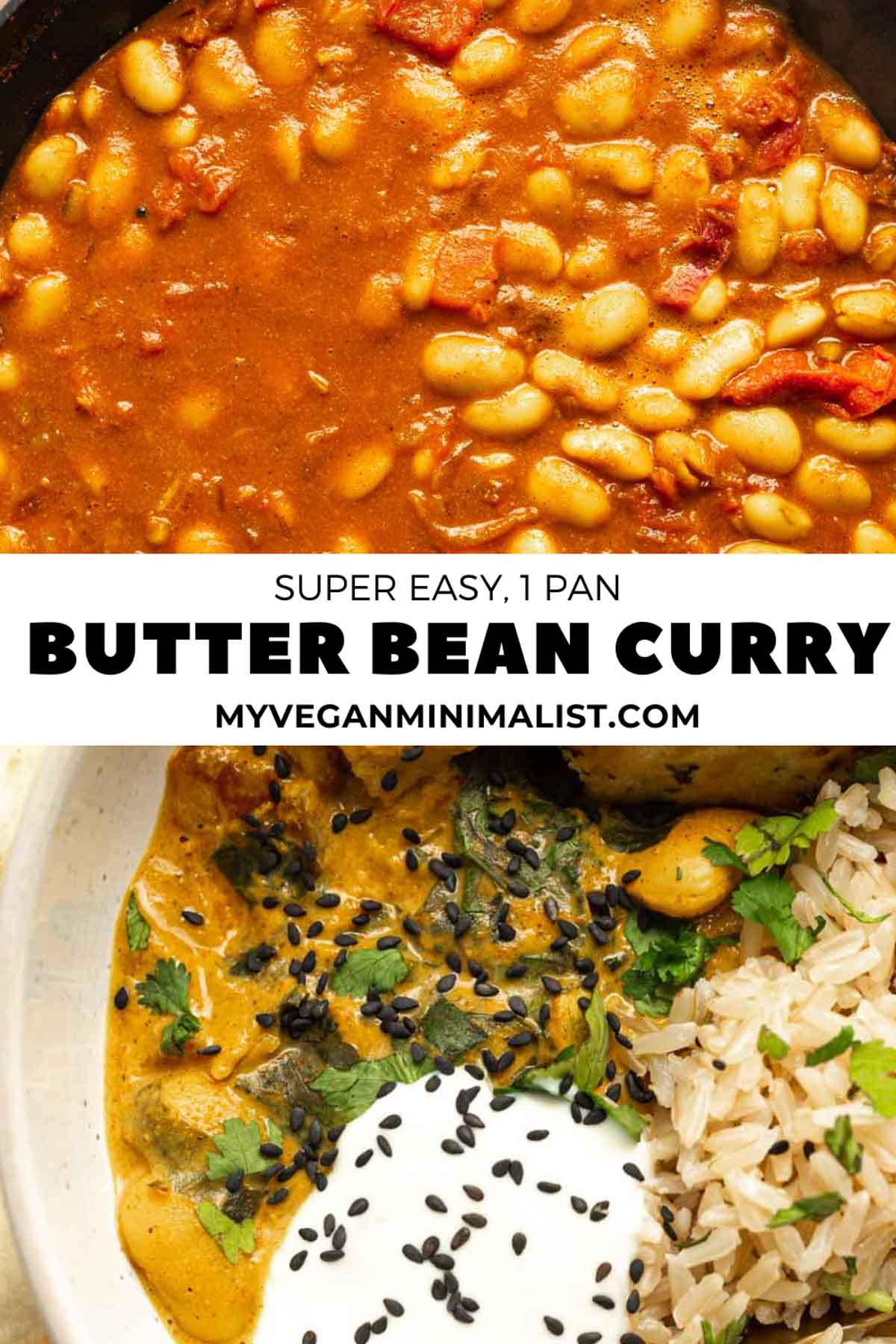 Easy Butter Bean (Lima Beans) Curry with Spinach My Vegan Minimalist
