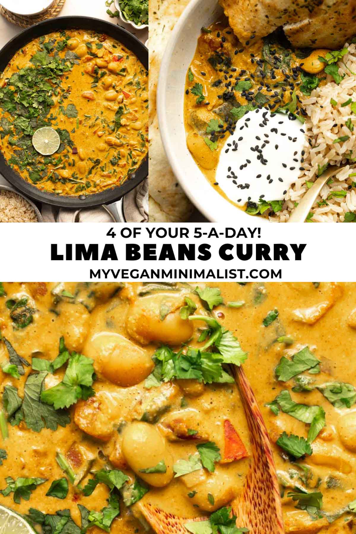 Easy Butter Bean (Lima Beans) Curry with Spinach My Vegan Minimalist