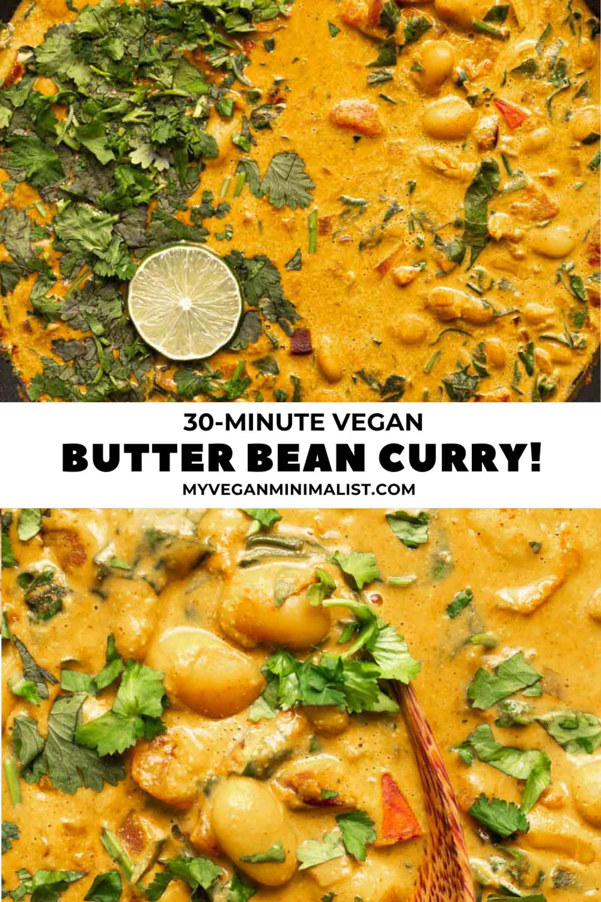 Easy Butter Bean (Lima Beans) Curry with Spinach My Vegan Minimalist