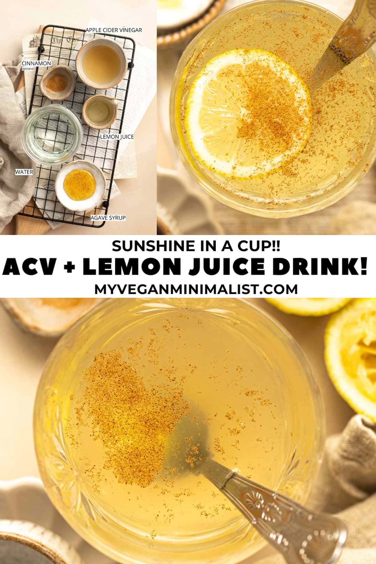 The Best Apple Cider Vinegar And Lemon Juice Drink My Vegan Minimalist