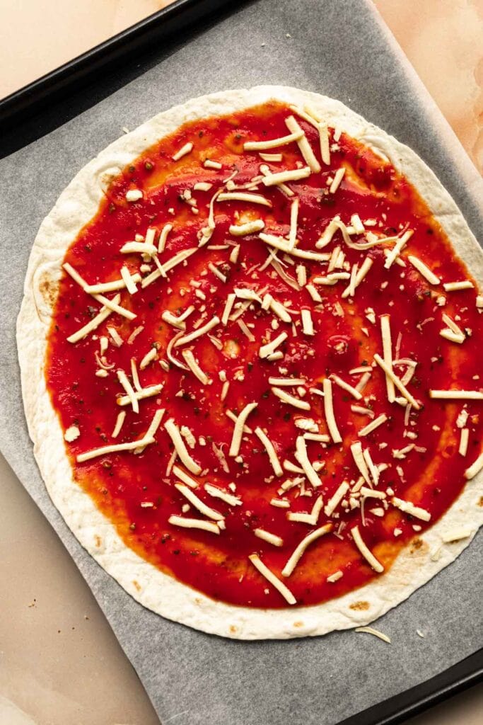 Quick & Easy Low-Carb Tortilla Pizza (Thin Crust Pizza) - My Vegan
