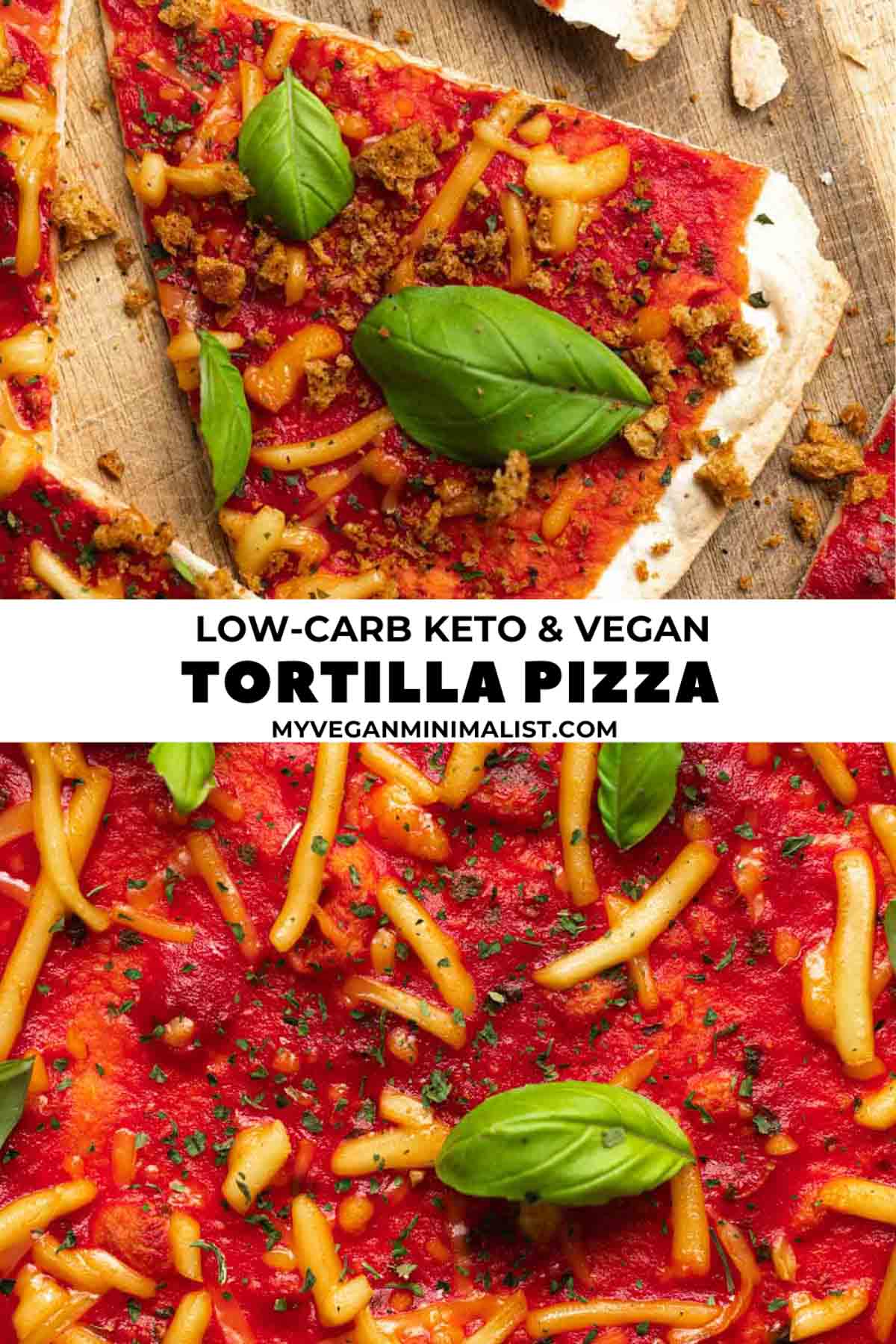 Quick & Easy LowCarb Tortilla Pizza (Thin Crust Pizza) My Vegan