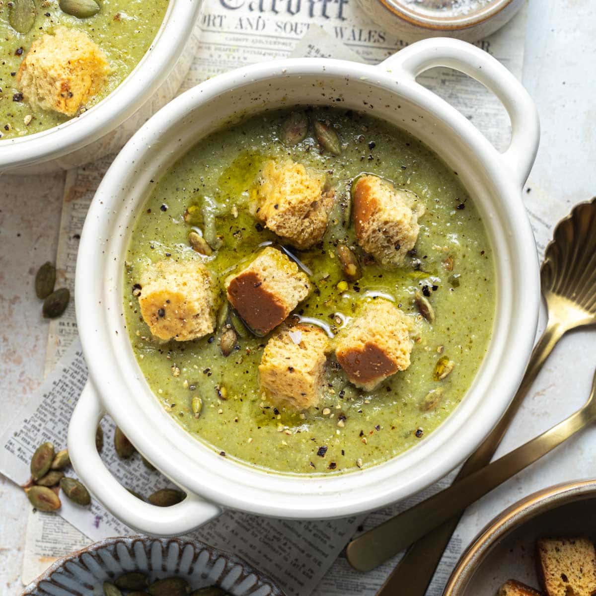 Creamy Broccoli Zucchini Soup - Quick One-Pot-image