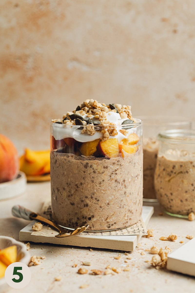 A jar of overnight oats